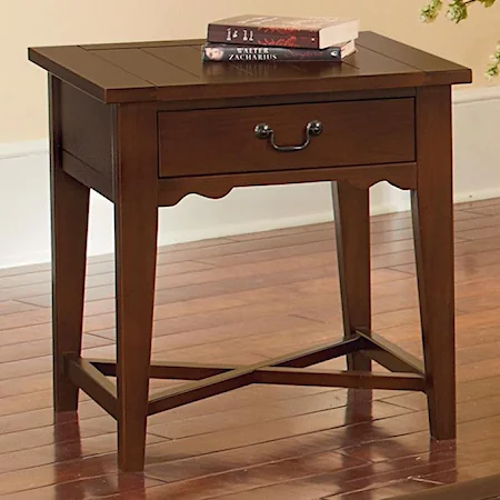 Cottage End Table with 1 Drawer